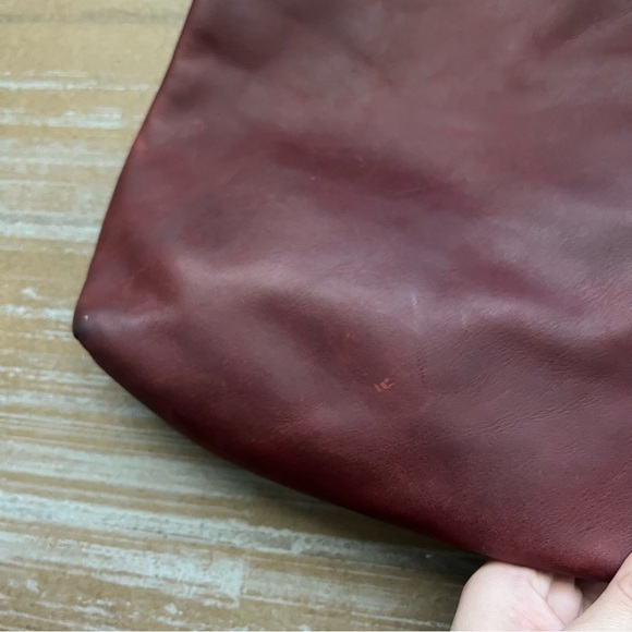 Madewell The Zip Top Transport Crossbody Purse Maroon Classic Preppy Casual - Picture 4 of 7